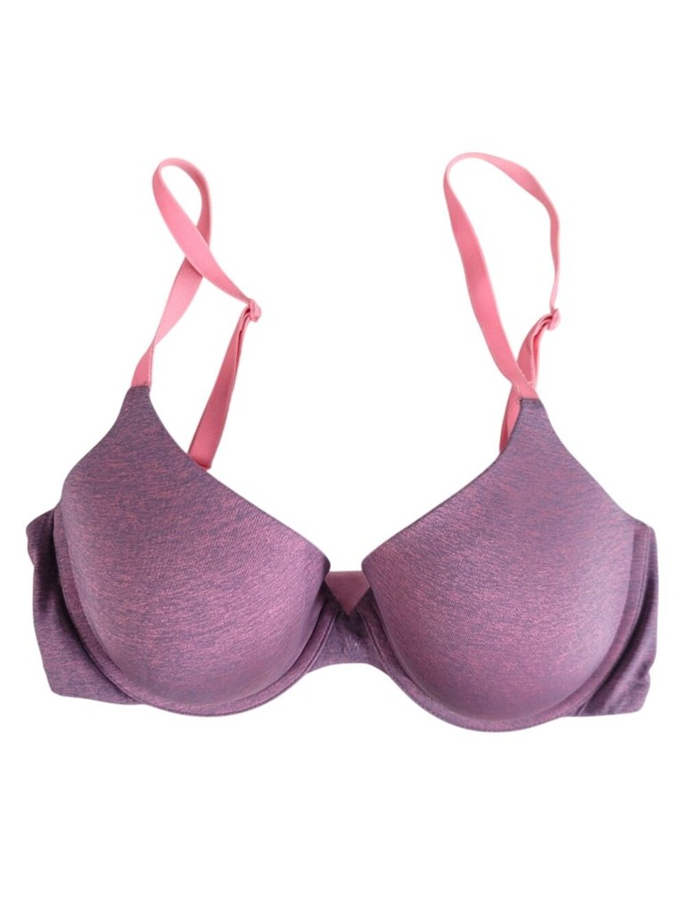 Victoria's Secret Uplift Semi Demi Underwire Bra Purple Pink 34D Seamless Molded